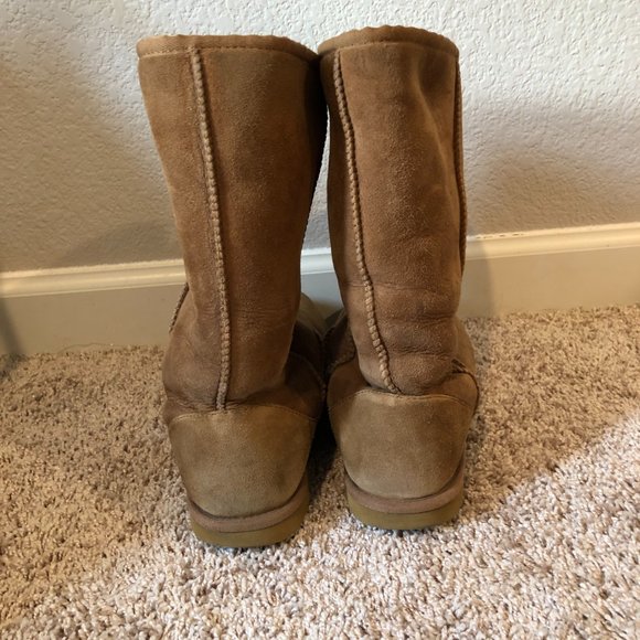 Cozie Steps Tall Genuine Sheepskin Boots Color/Chestnut Size/W8 - Picture 5 of 9